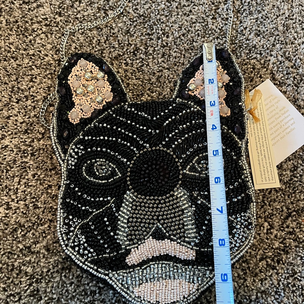 French Bulldog beaded purse. #2 - Picture 5 of 7